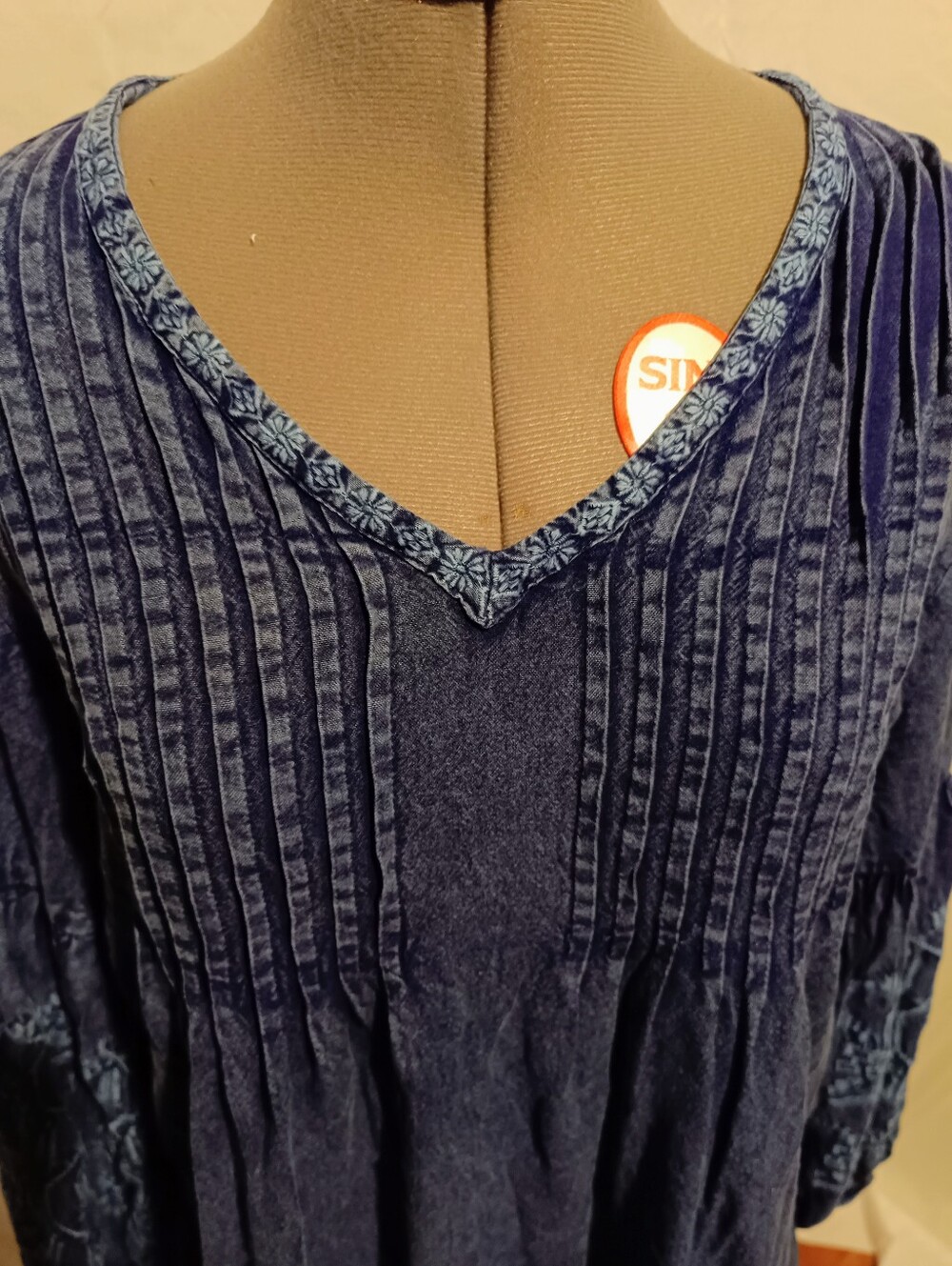 🫑Solitaire Women's Embroidered Boho Tunic Dress – Size Medium - Picture 6 of 10